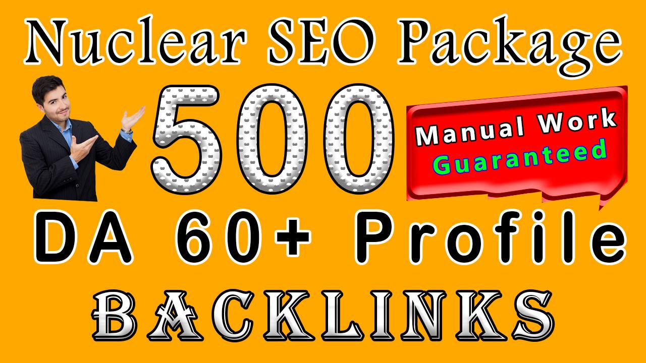 Nuclear Package Boost Your Site's Ranking With 500 Permanent SEO Profile Backlinks Manually Craeted