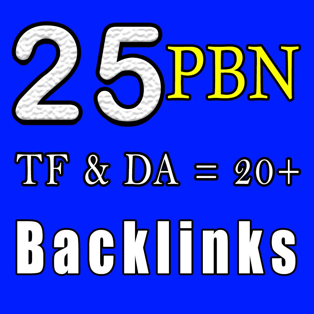 Create 25 Manually Unique Homepage PBN Backlinks DA 20+ & TF 20+ and Blogger Backlinks to get fast r