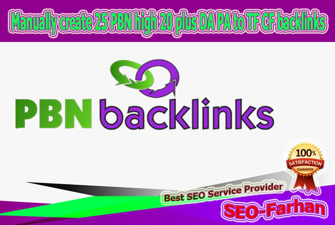 Manually create 25 PBN Back-links From high DA PA 20-30+ website