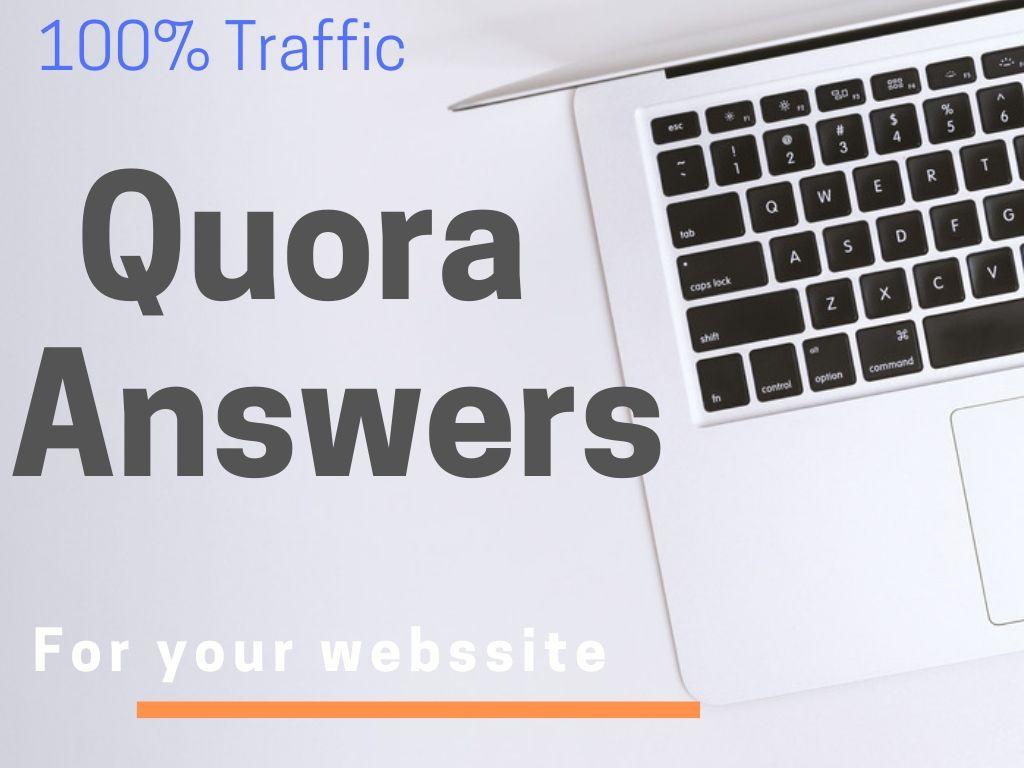 Posting 15 Quora answers with the best quality for your website