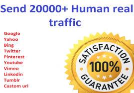 Drive 20000,+ human traffic from Worldwide 