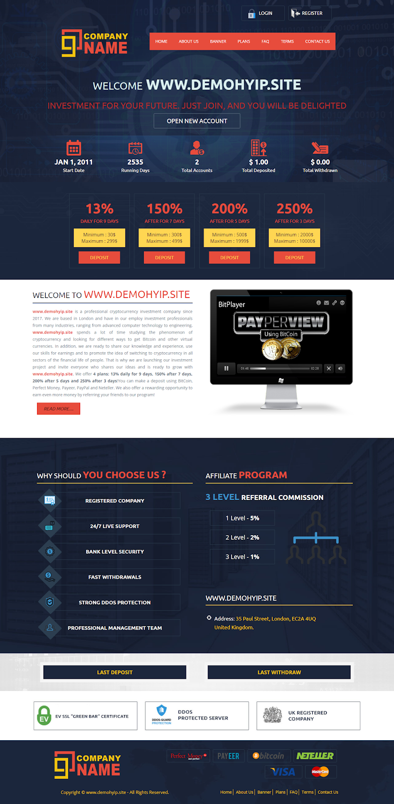 I will make for you hyip-investment website 