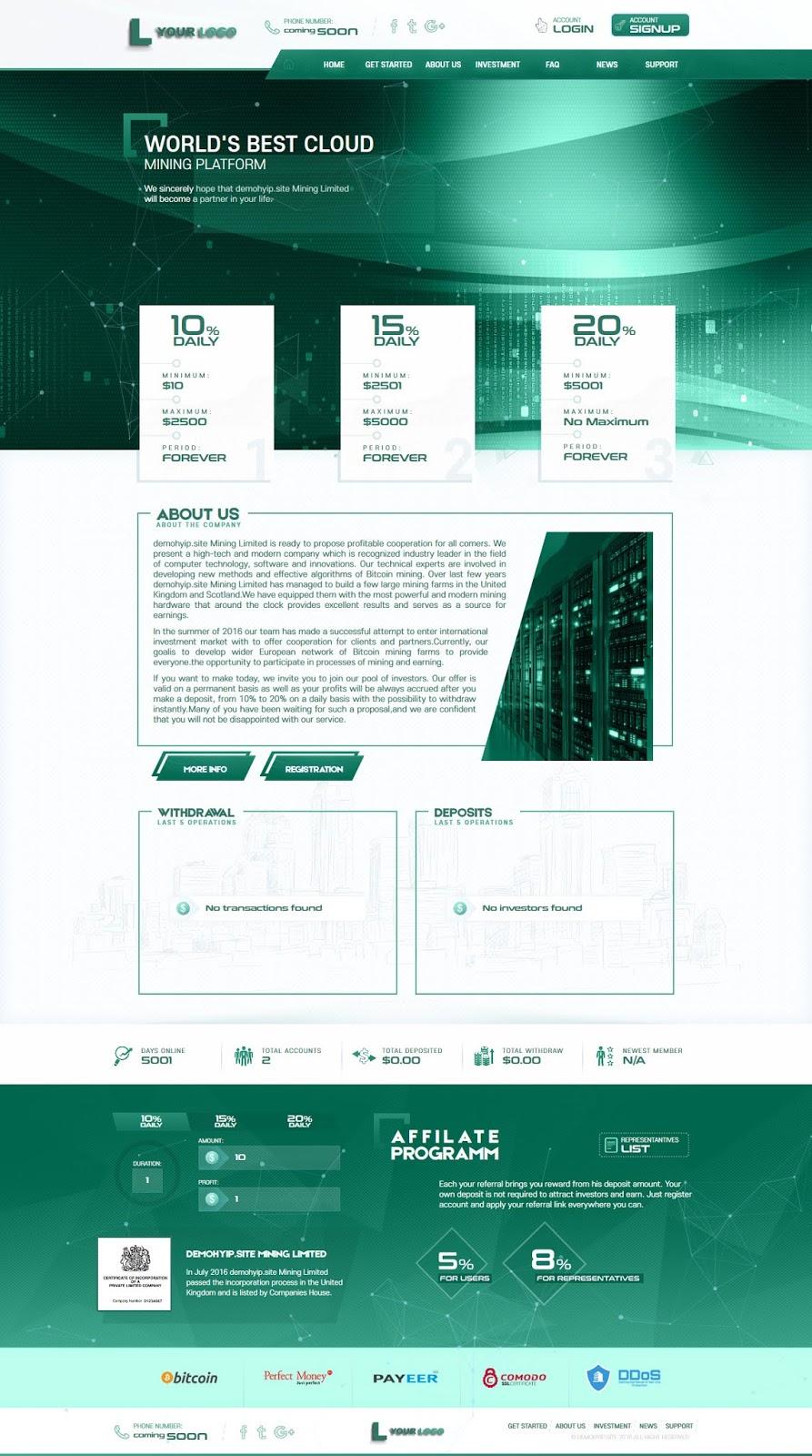 I will make for you hyip-investment website 