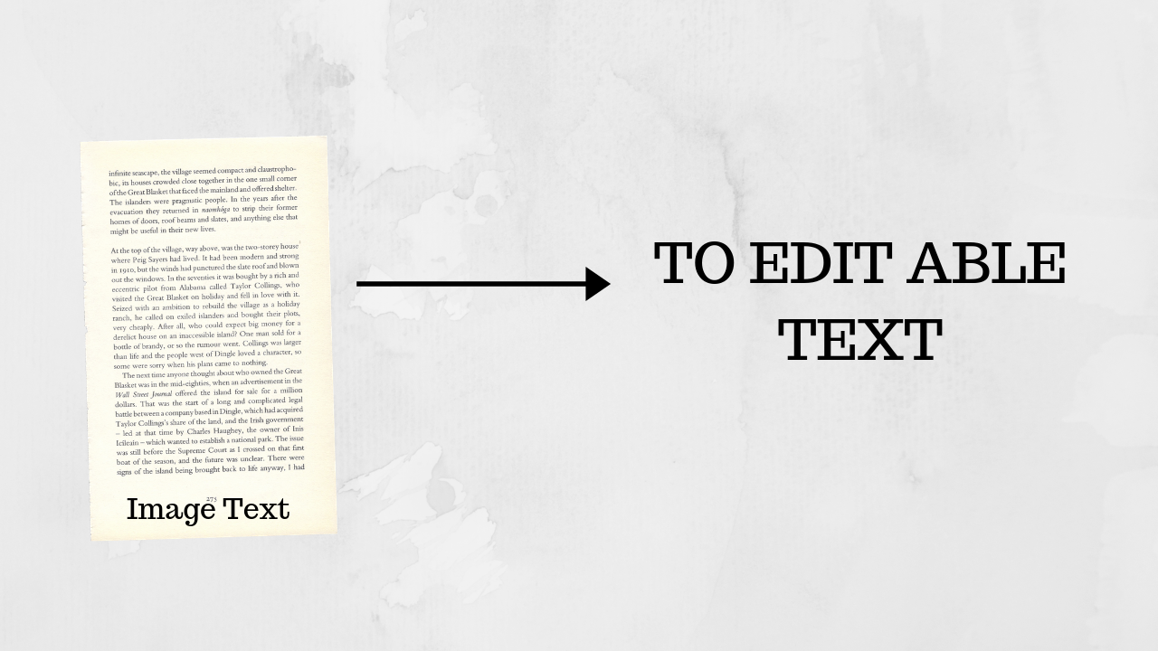 Convert image text to edit able text