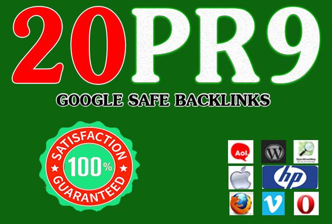 I will manually do 20 Pr9 High Authority Backlinks - Fire Your Google Ranking