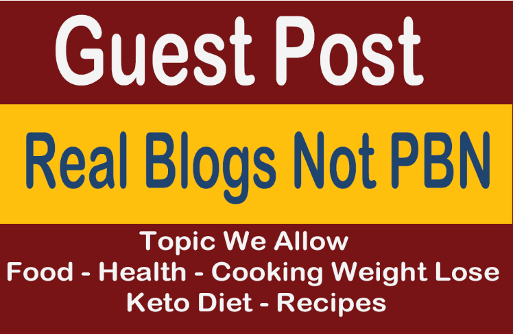 Guest Post On Health Blog (Not PBN)