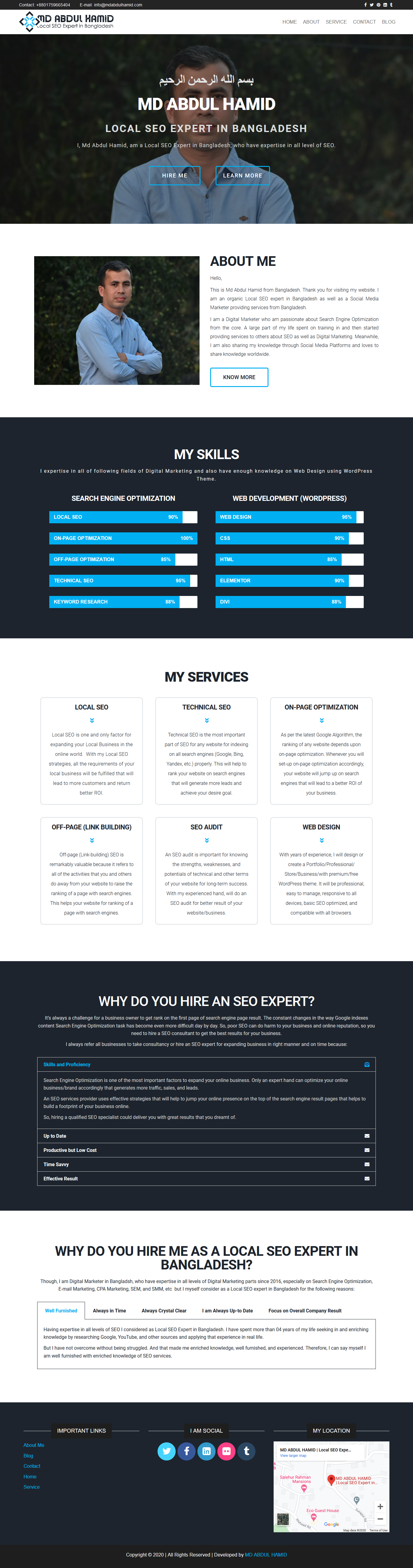 Develop a WordPress website with Divi or Elementor