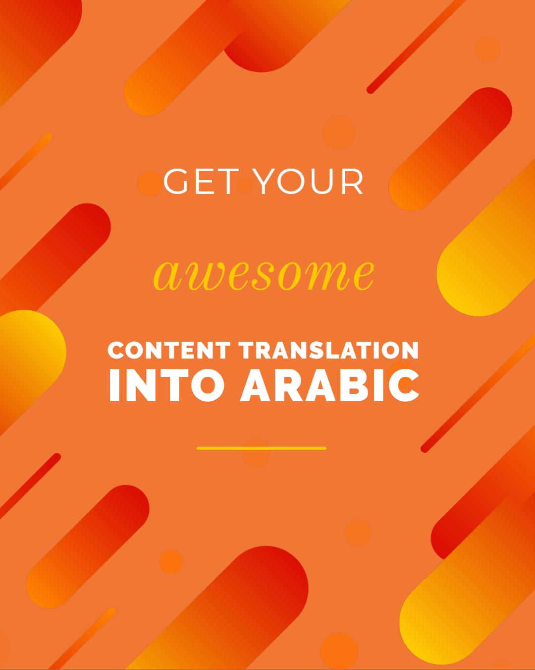 Translation from English to Arabic and writing Arabic articles 