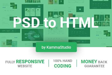 convert psd to responsive website html