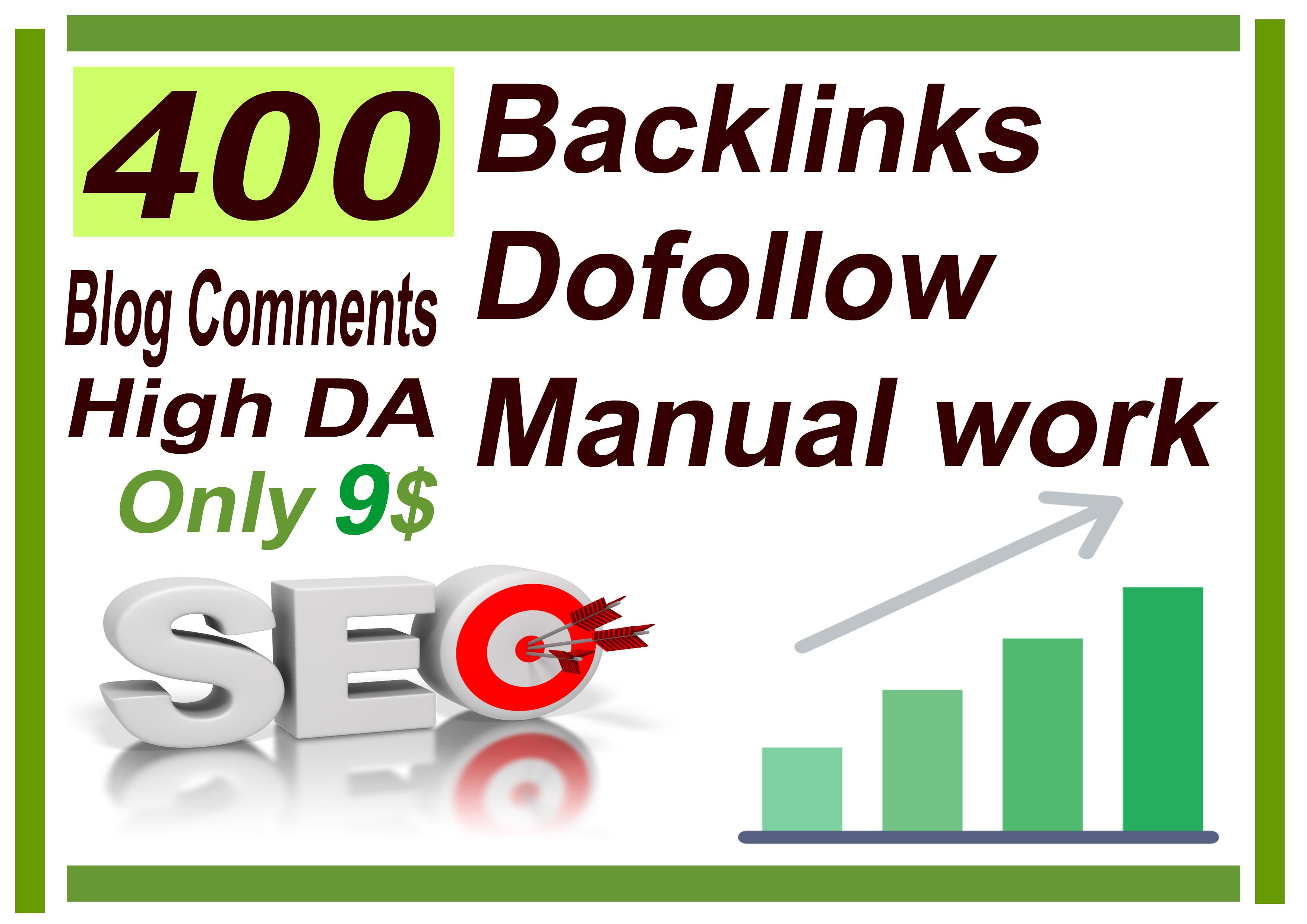 I will do 400 Backlinks dofollow High DA
