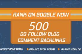 I can make 500 niche revelent blog comment.