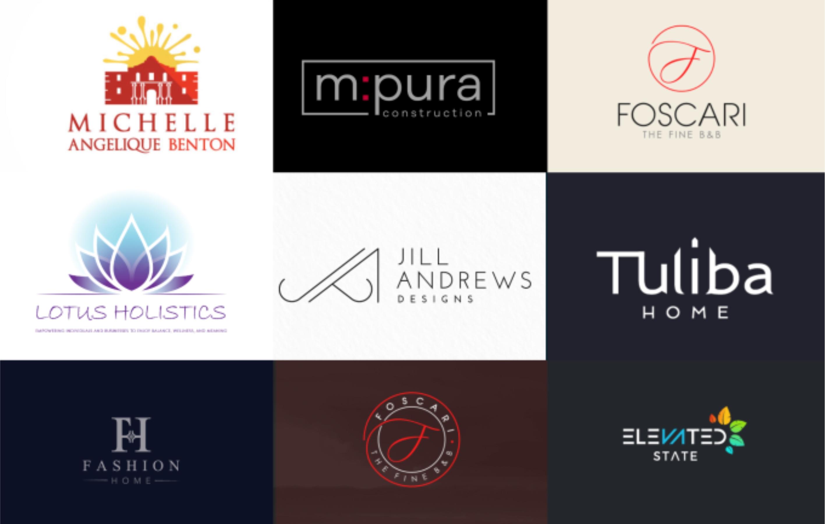 design flat minimalist logo and favicon