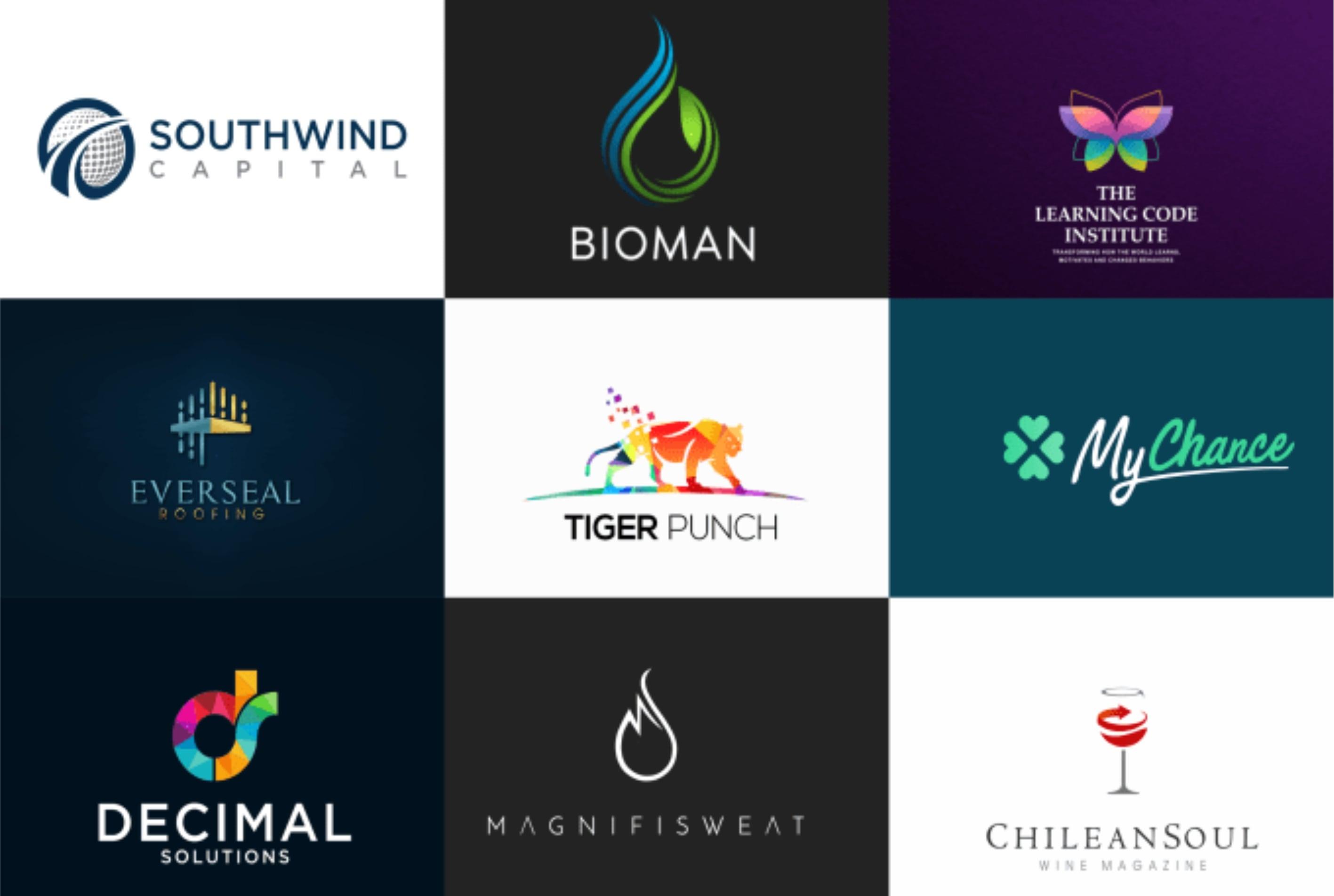 design flat minimalist logo and favicon