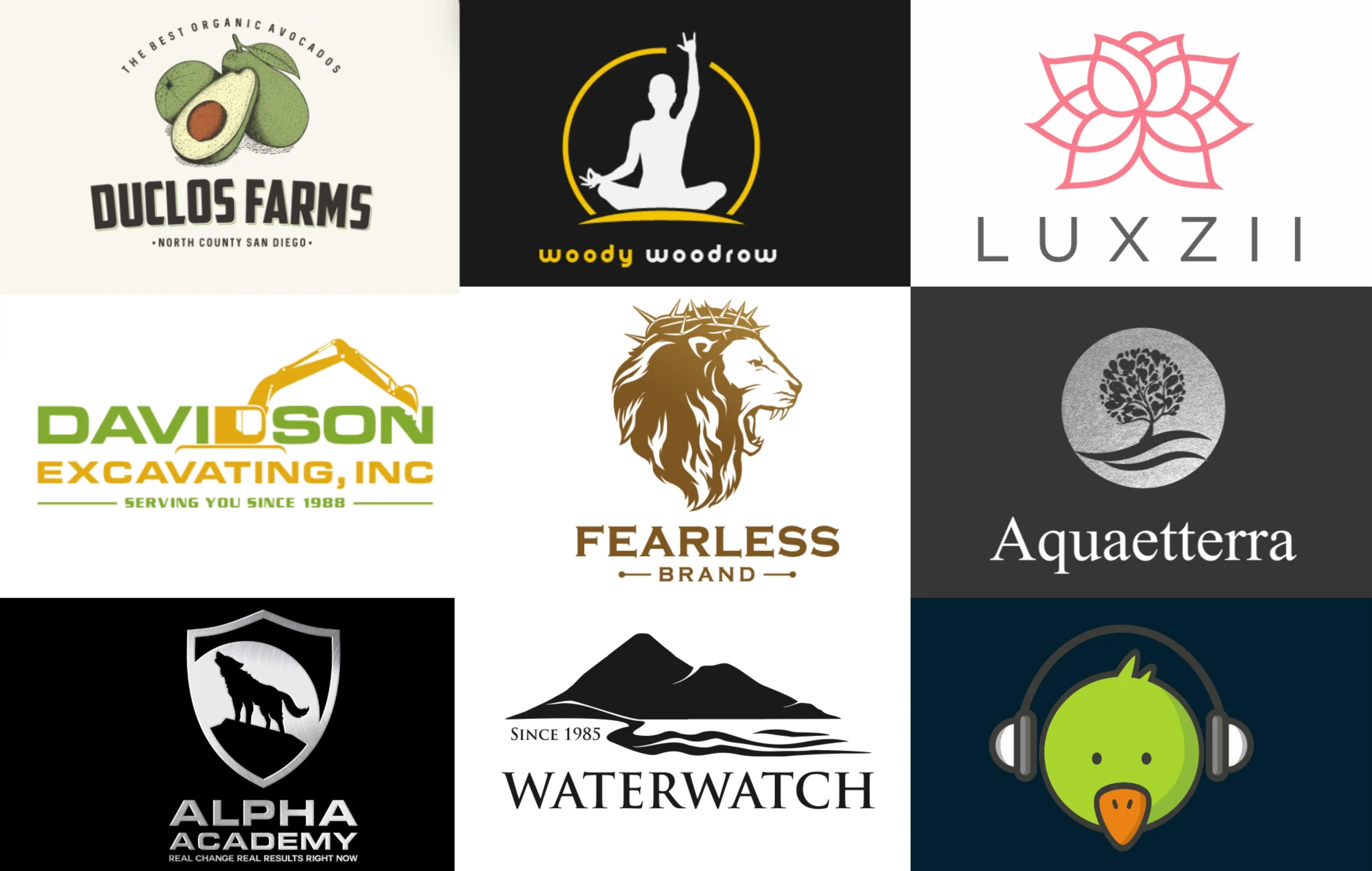 design flat minimalist logo and favicon