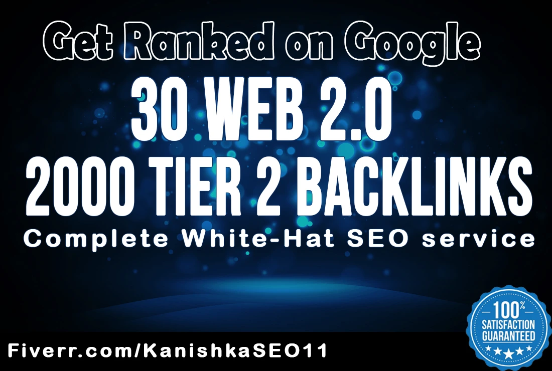 I will do 30 web 2 0 link building, 2000 tier 2 backlinks for SEO with login