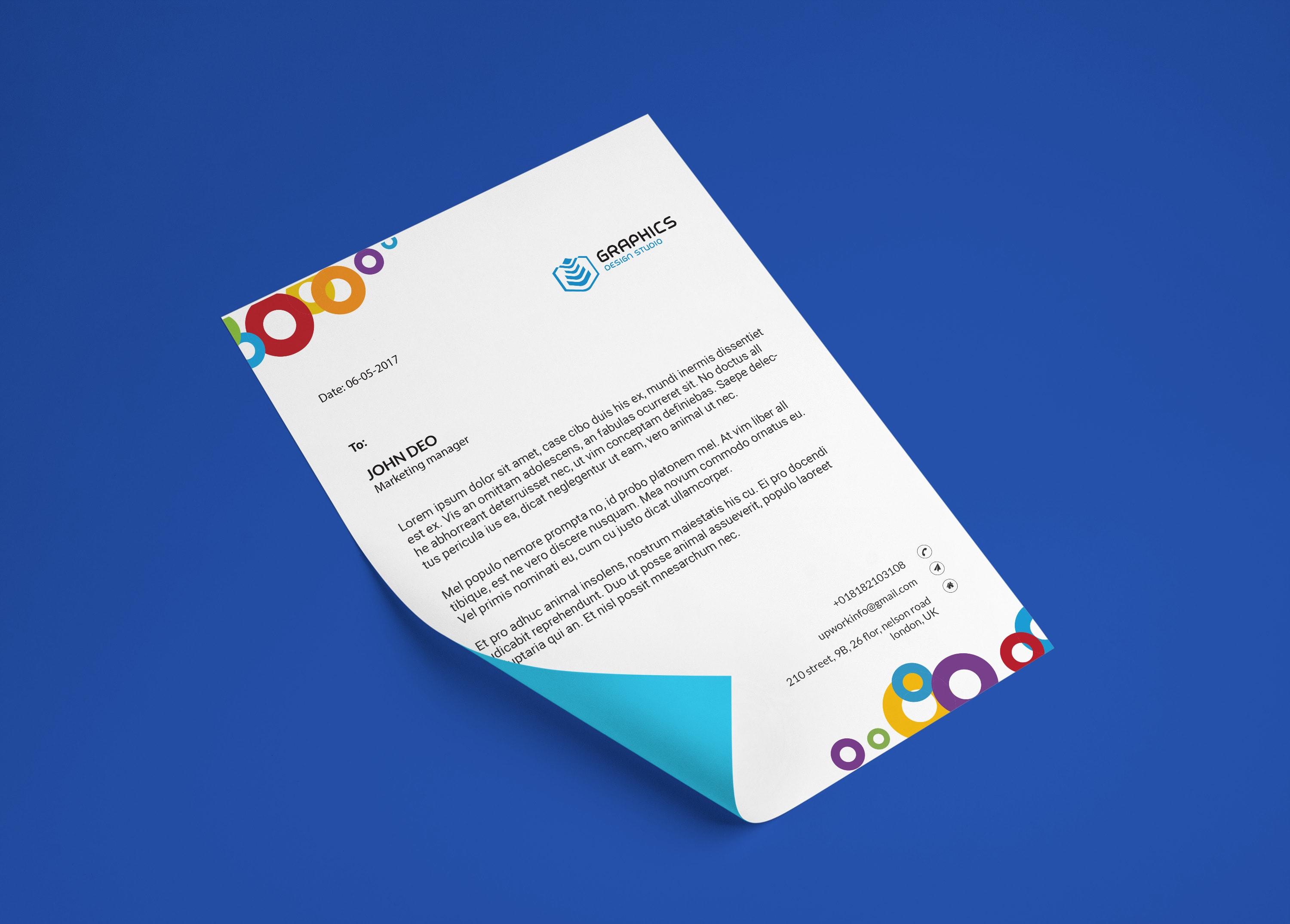 I can design a unique professional letterhead for company, business, brand