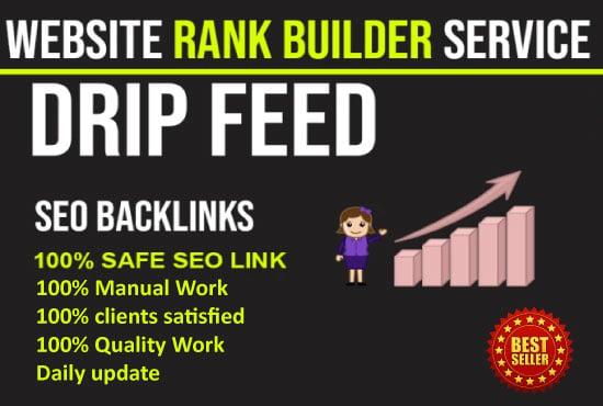 I will provide 20days SEO drip feed backlinks for a daily update