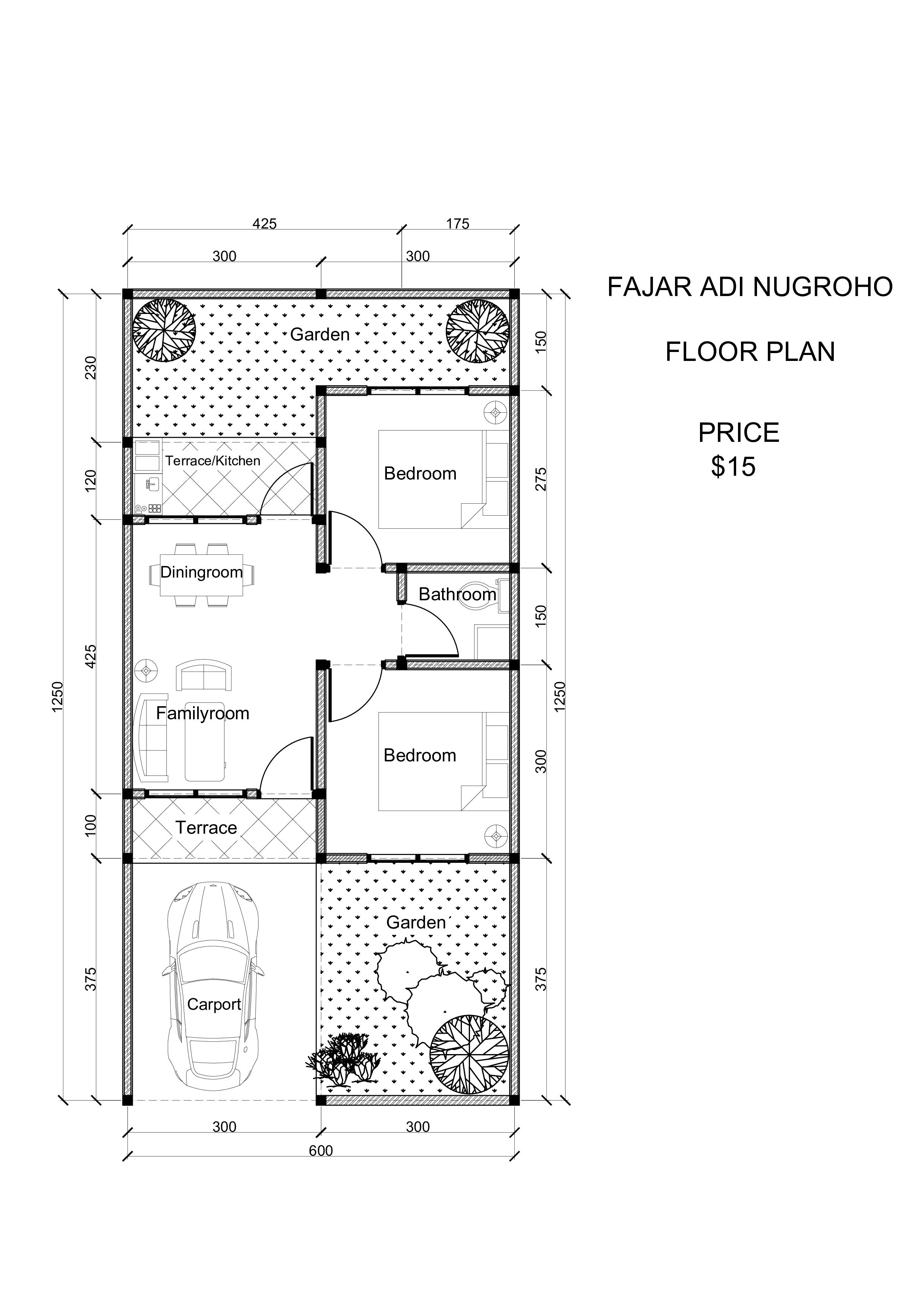 I will redraw the floor plan using autocad