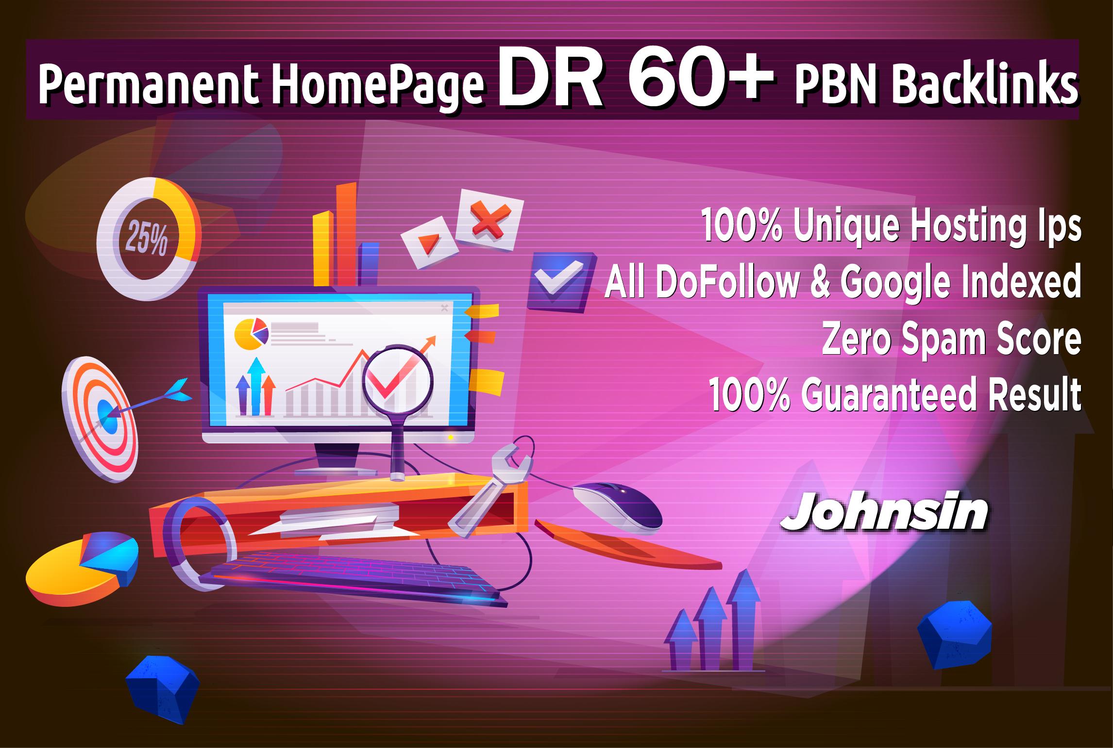 Create 10 PBN Permanent DR 60+ Homepage PBN Dofollow Backlink