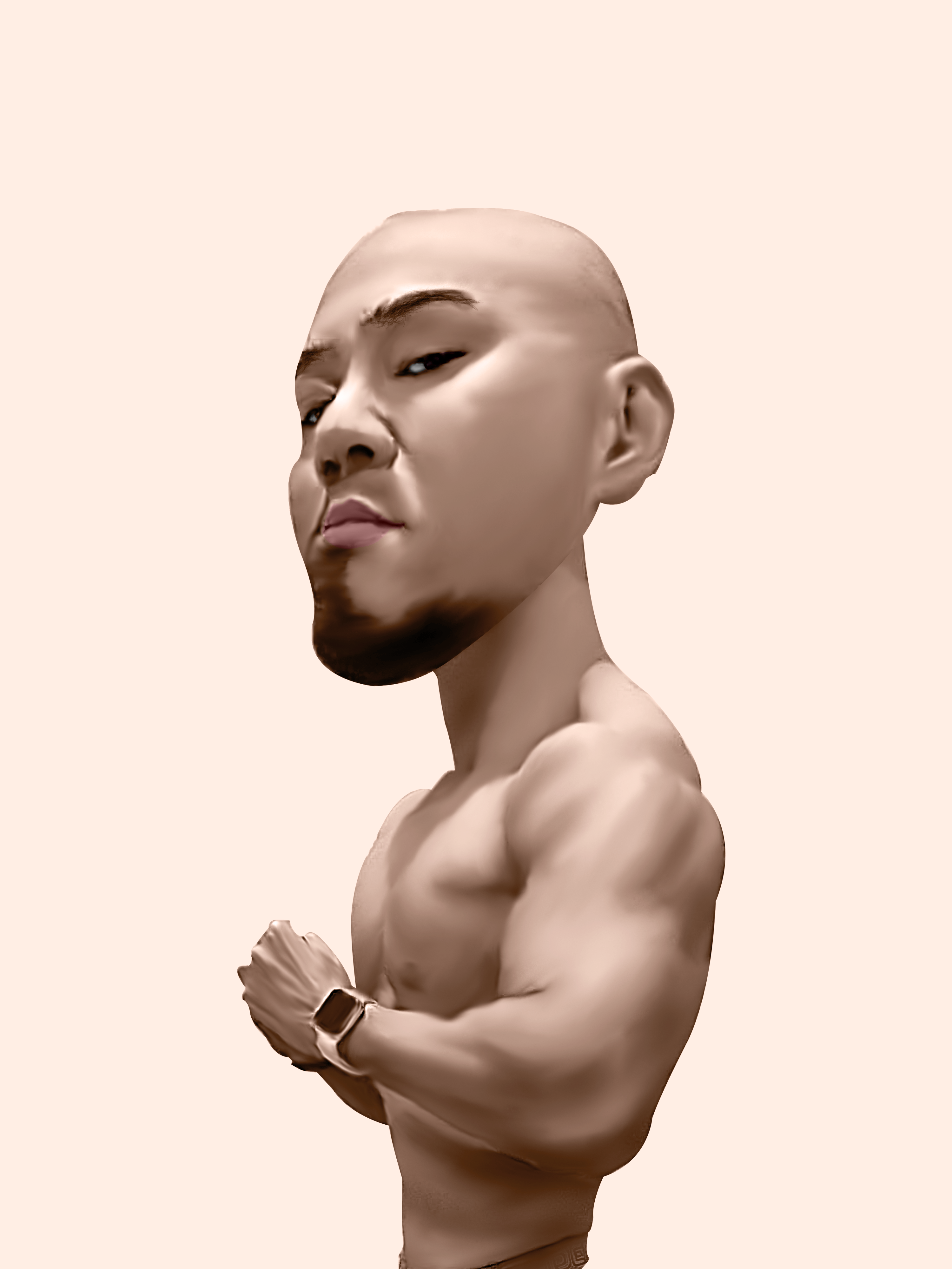 Edit your photo potrait to 3d digital painting art