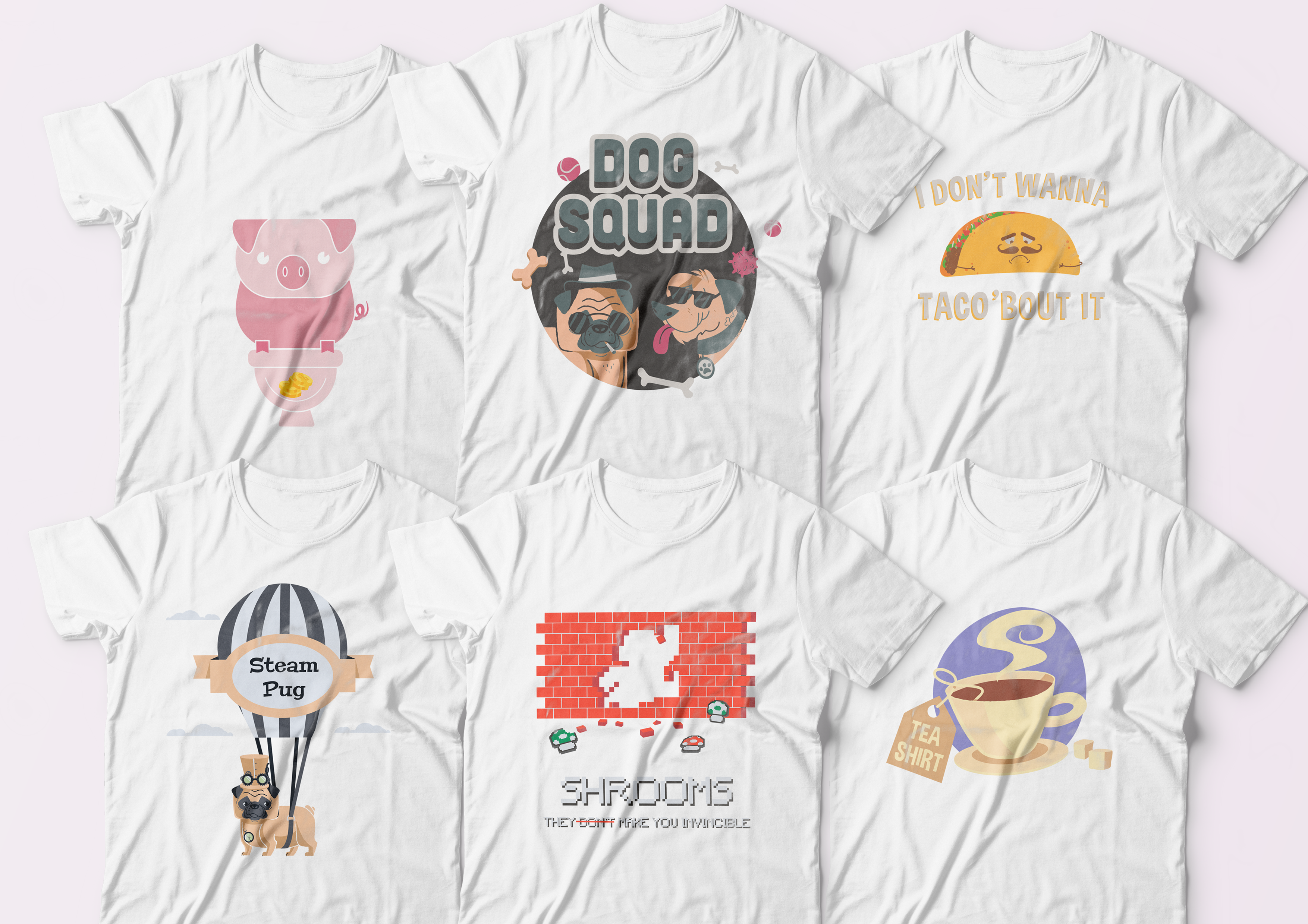 I will send 5000 tshirt design, bonus font and mockup