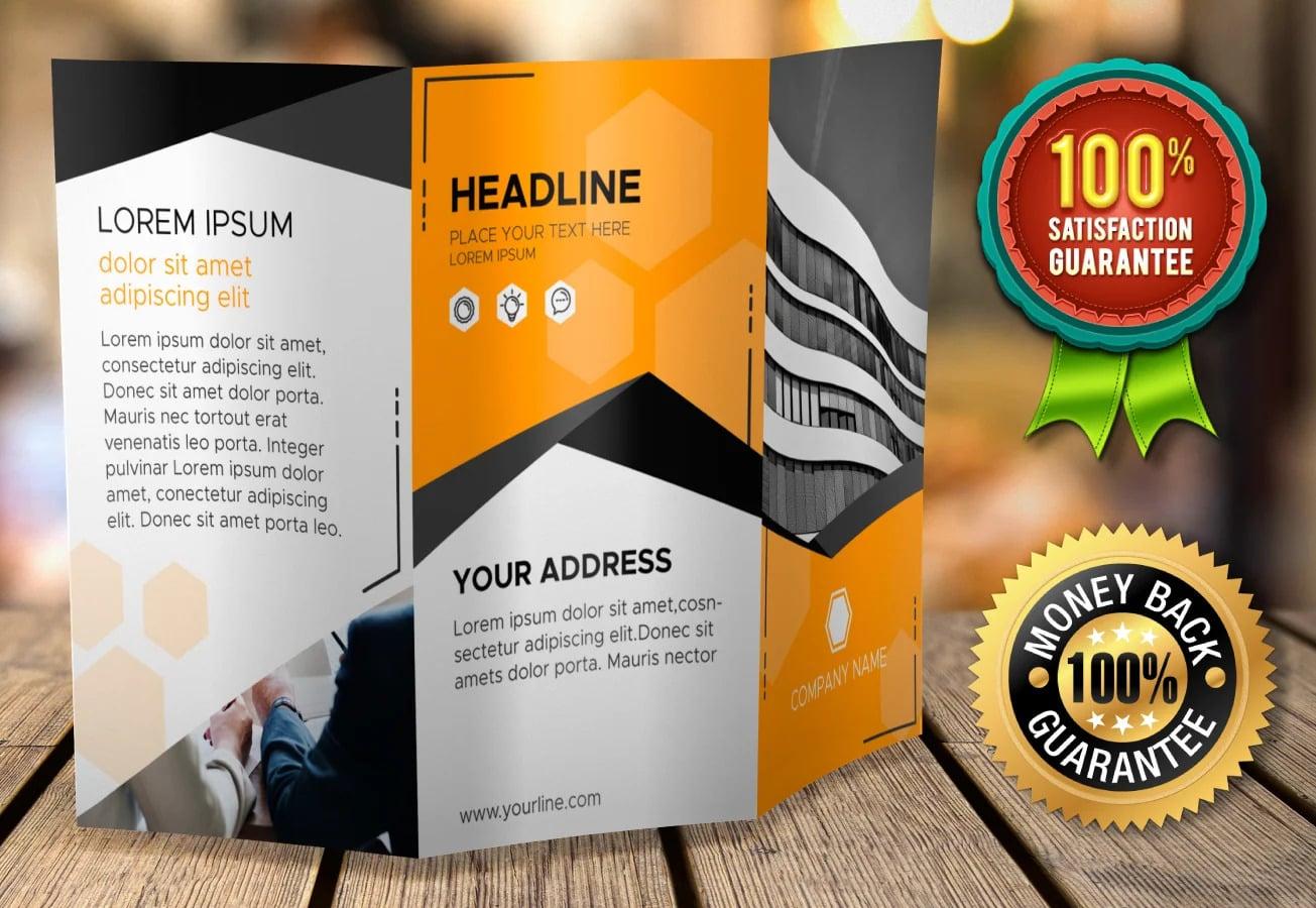 I will attractive and creative 3 fold brochure design for your business