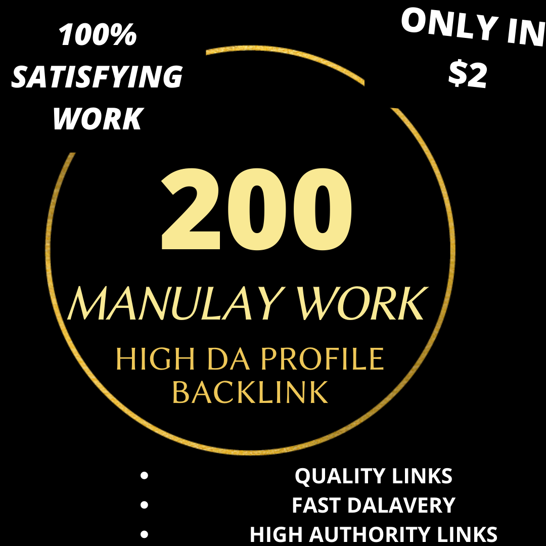I will provide 200 high DA authority profile backlink 