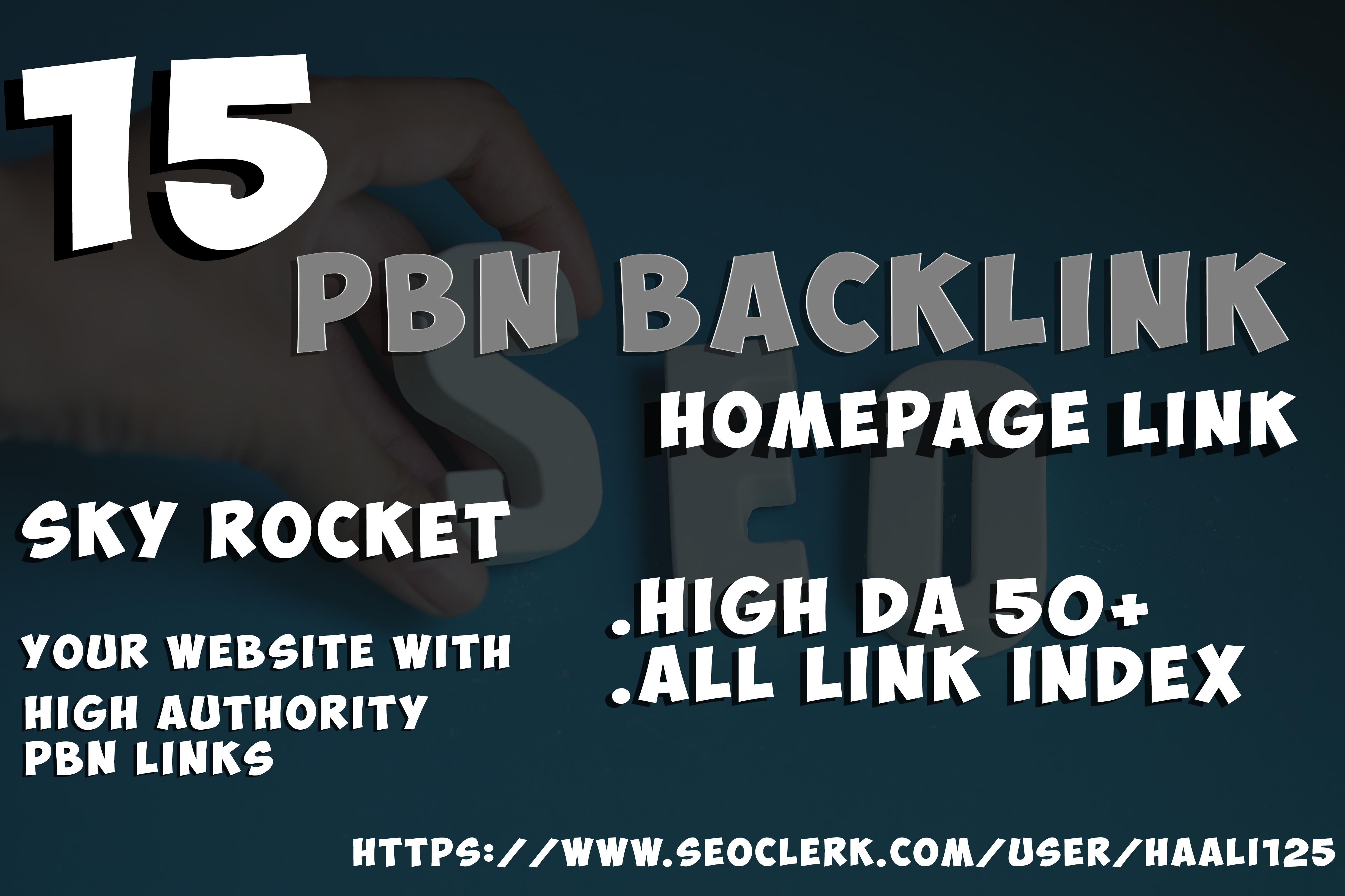 homepage Permanent 15 PBN High 70+ Plus DA DR 20+ PA CF TF Moz Backlinks 
