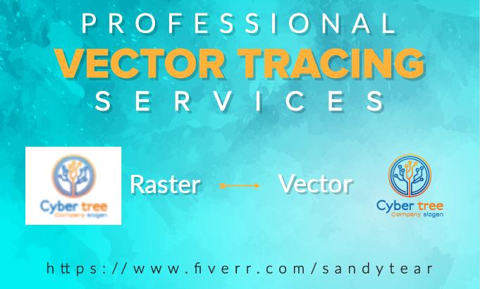 I will convert image into vector, redraw the logo