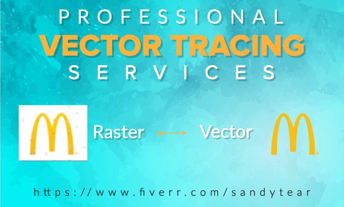 I will convert image into vector, redraw the logo