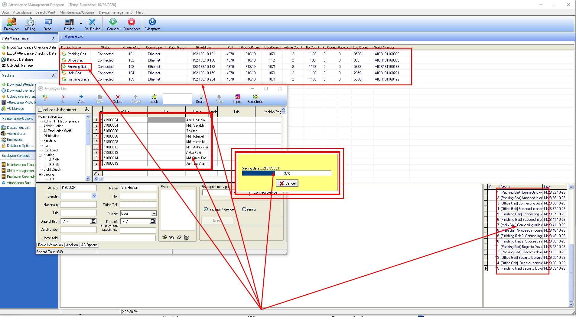 I will manage your ZKTeco software for create monthly salary sheet