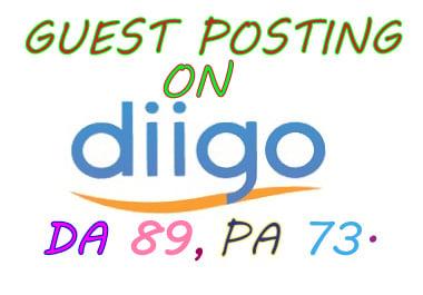 I will write your article and publish a guest post on diigo.com or Diigo