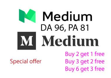I will write and publish your guest post backlinks on medium.com