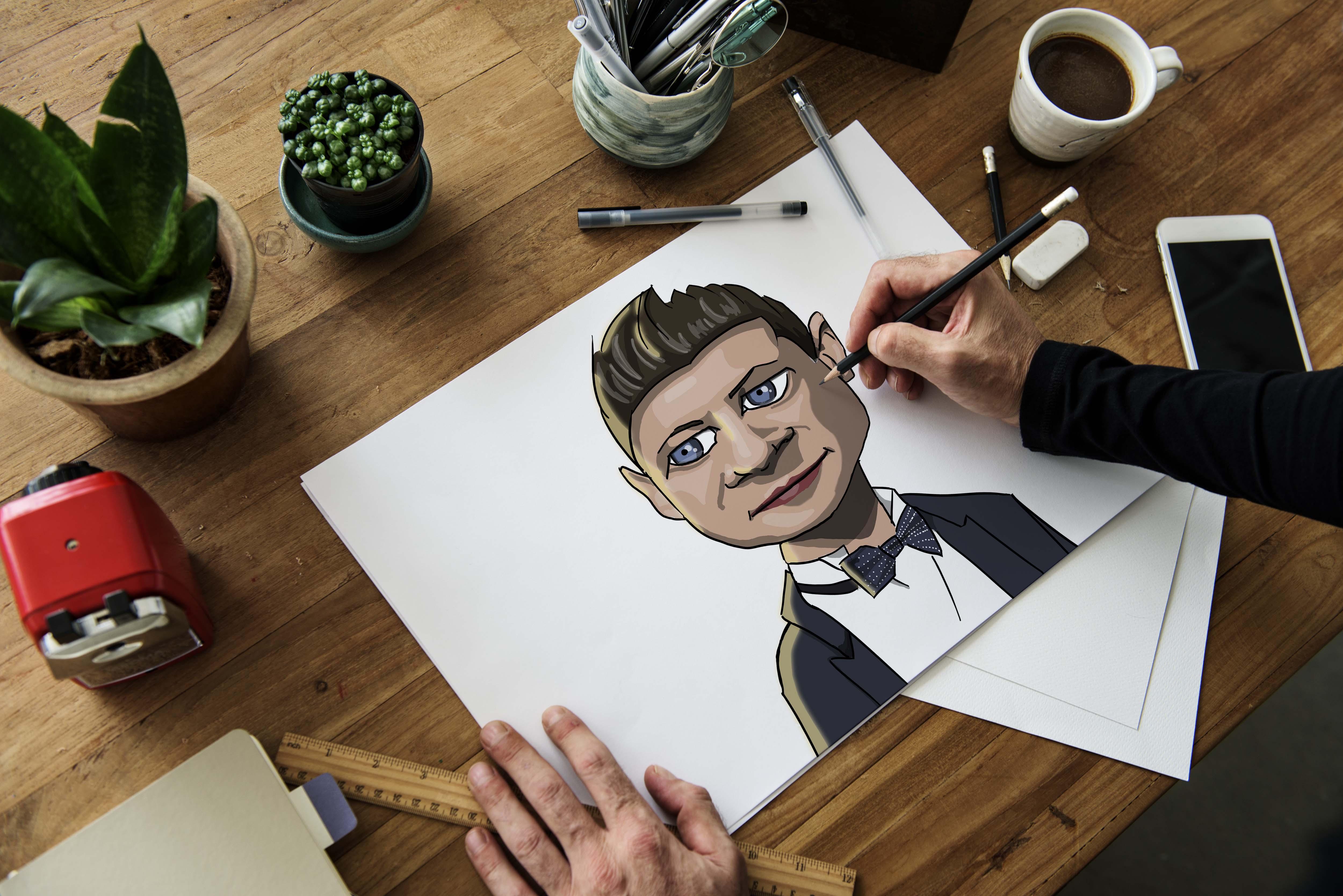 I draw your customized caricature comic cartoon 