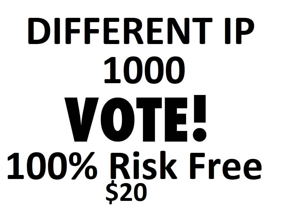 Speed Fast 1000 Different country Ip Online Contest poll Votes