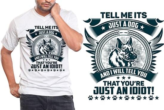 I will do creative dog t shirt design for you