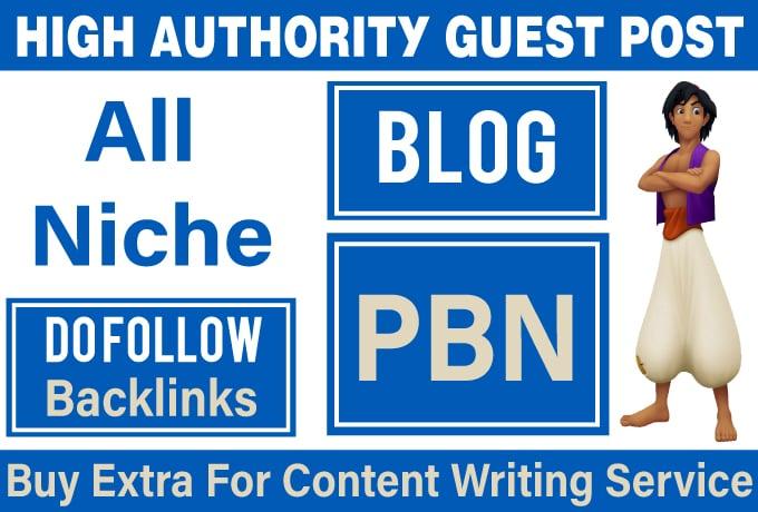Permanent Blog Post to get PBN Backlinks Do Write and Publish 