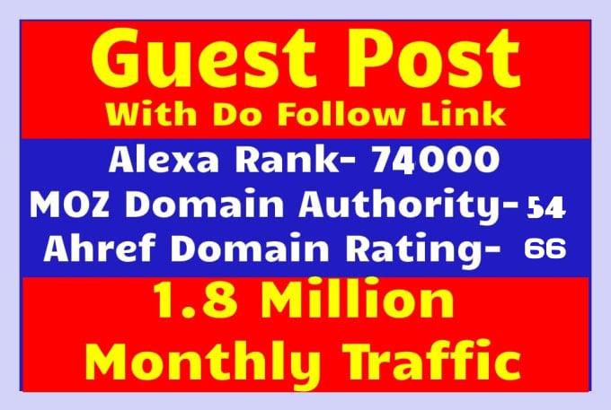 I will do a guest post in authority ecommerce and content website