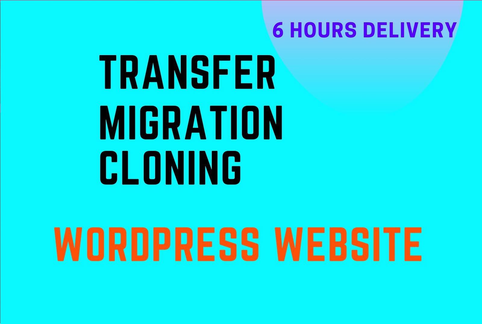 I will migrate, move or transfer your wordpress website within 6 hours