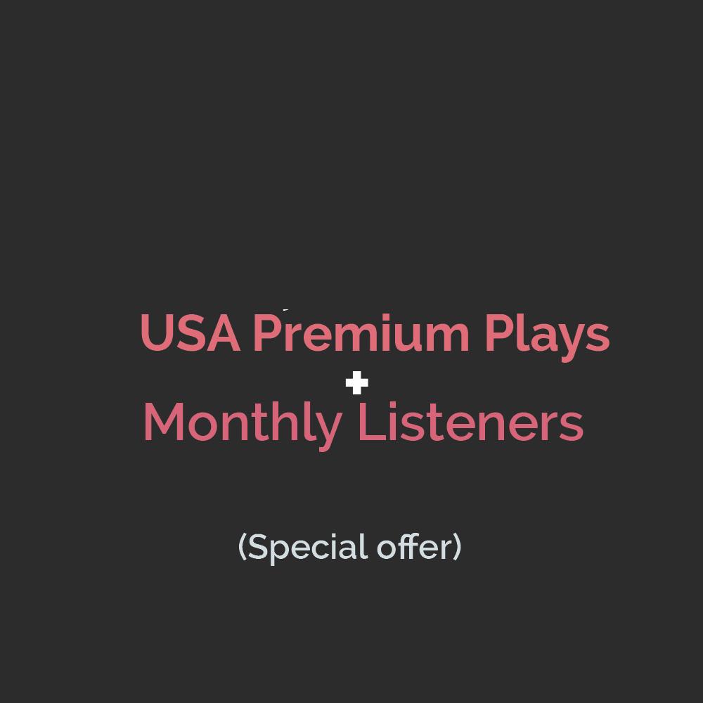 Tier 1 Countries Sp0tify Premium Streams + Monthly Listeners