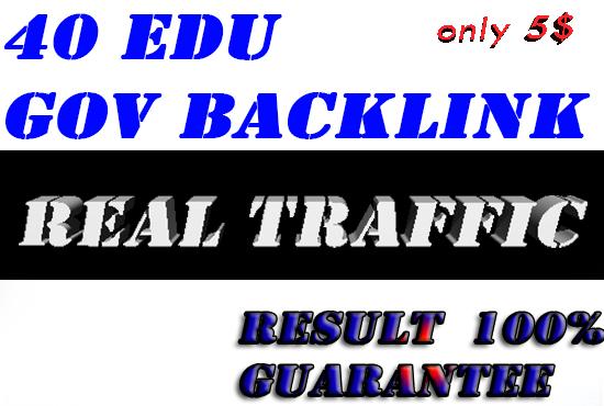 Create 40 Edu and GOV Highpr Safe SEO Authority Backlinks 