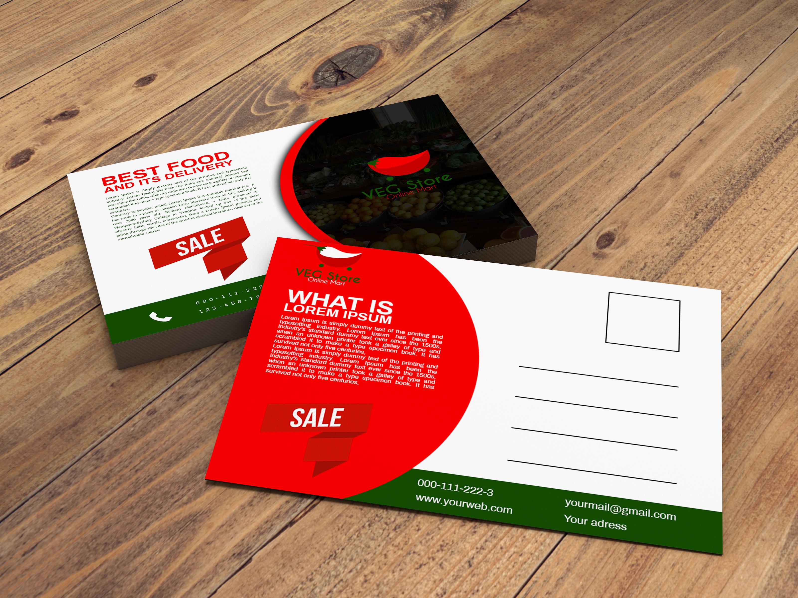 I will design modern unique postcards