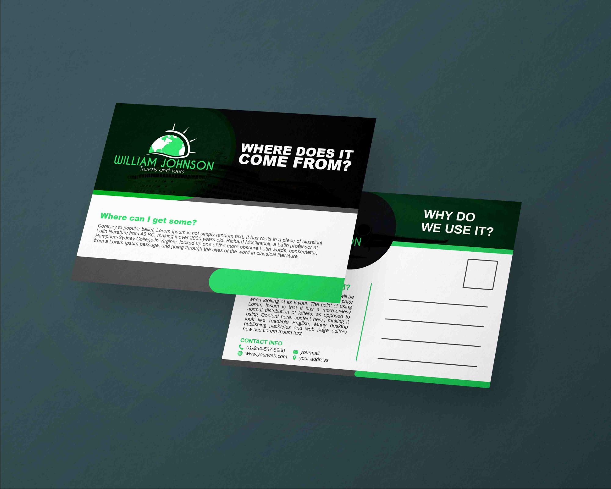 I will design modern unique postcards