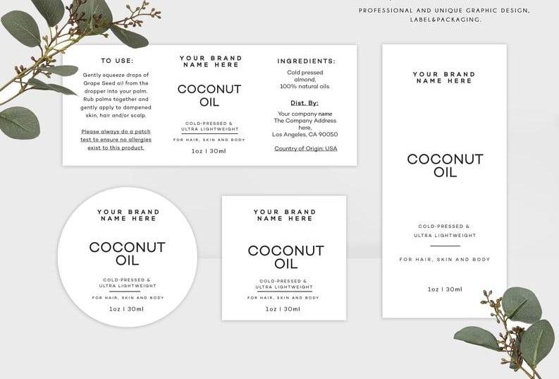 Design a professional product label 