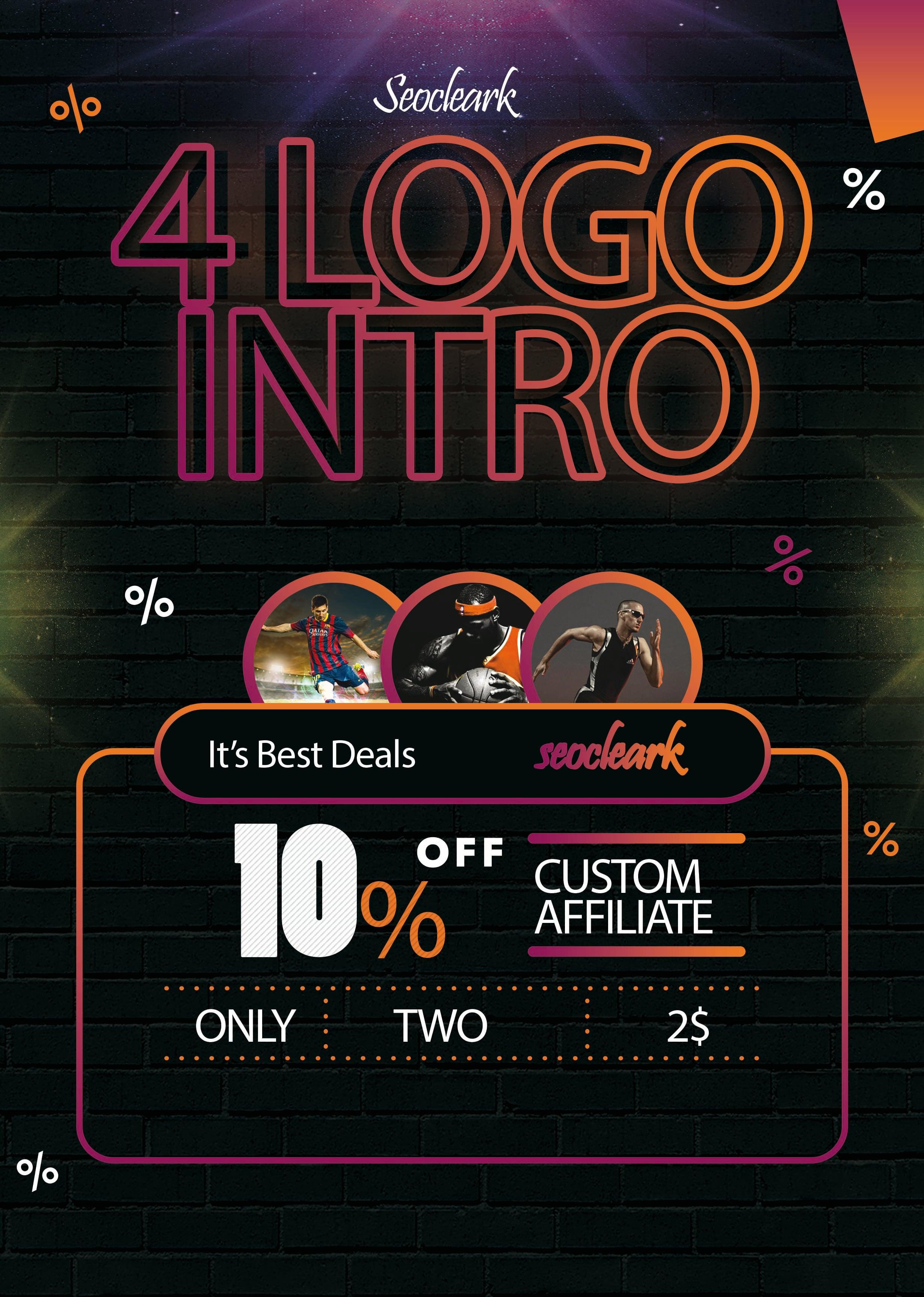 simple awesome 4 logo intro & outro animation