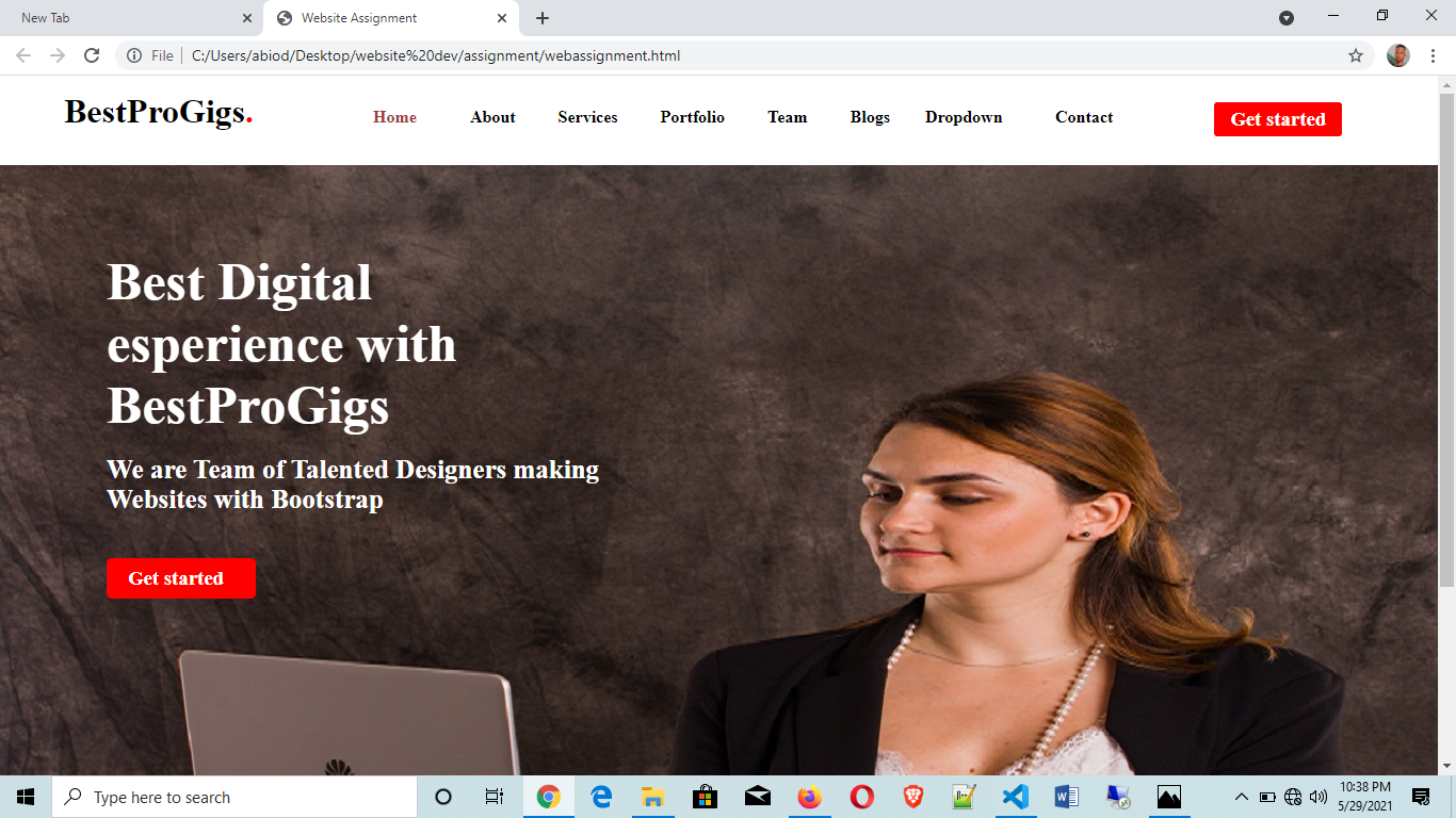  I will design and develop modern responsive websites with HTML CSS JavaScript and bootstrap