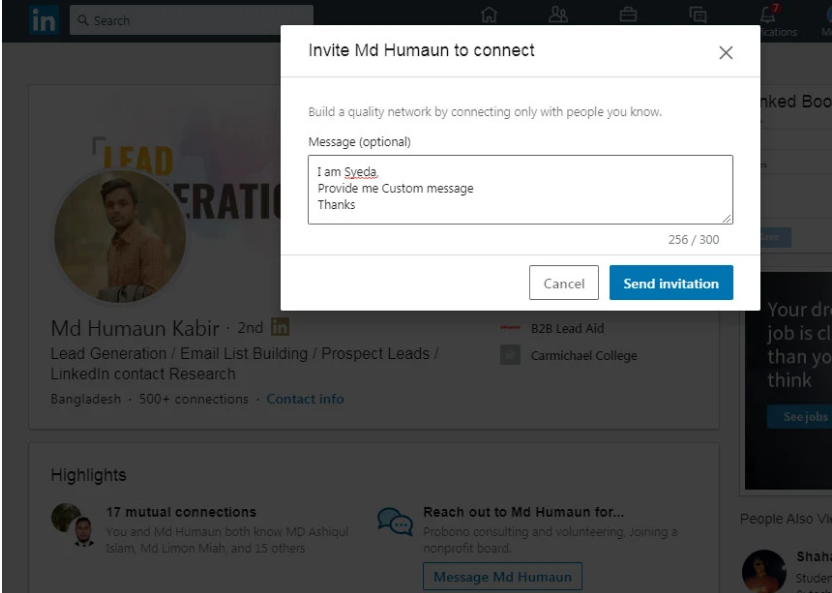 Manually grow your LinkedIn network with quality connections