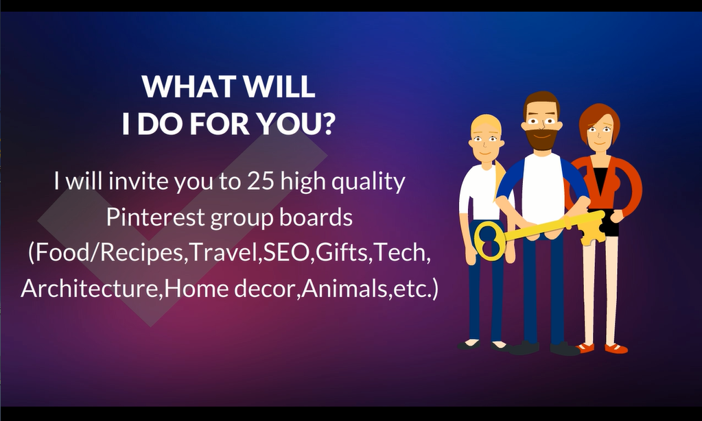 I will invite you to 25 high quality pinterest group boards