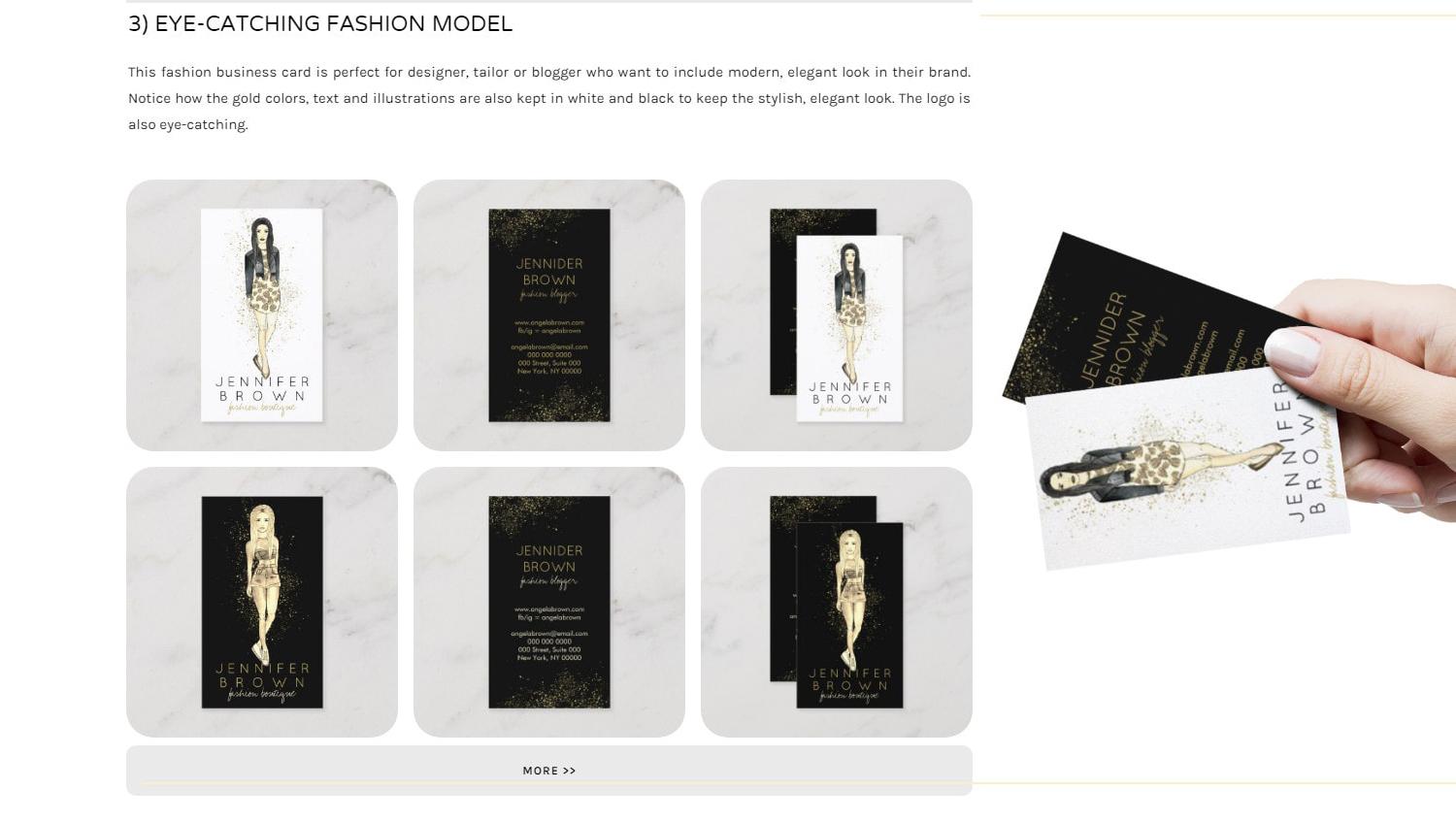 Custom Business Card Design Feminine Fashion Makeup Jewelry Consultant