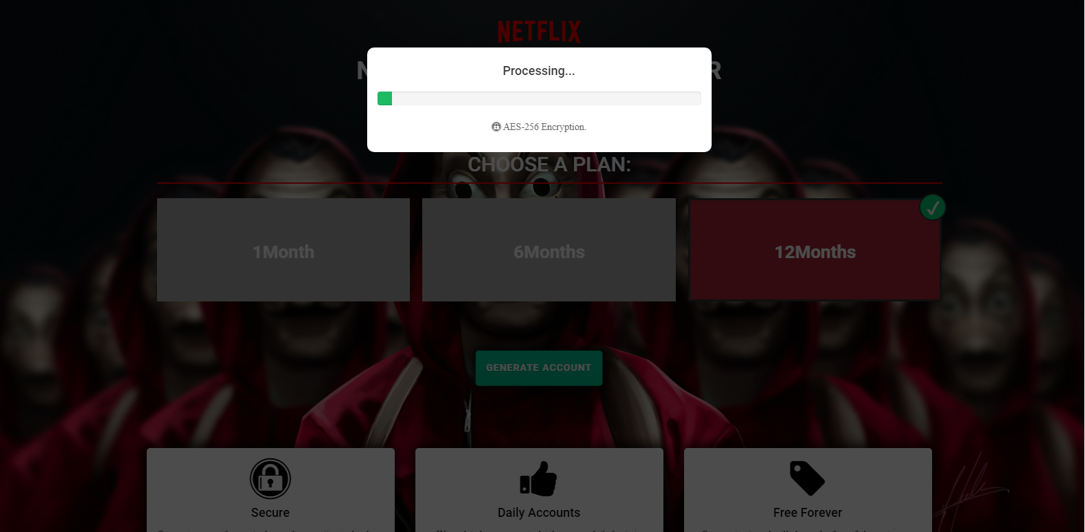 NETFLIX landing page for CPA Offers